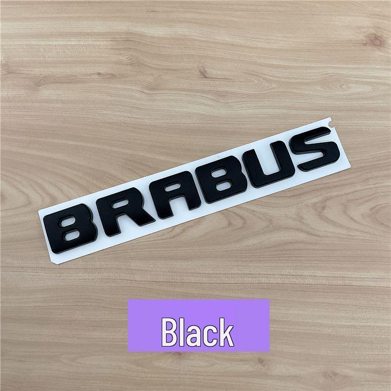 Black Brabus Lettering Logo Emblem for Mercedes G, E, C, S-Class
