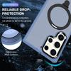 Opvouwbare Houder Voor Magsafe Transparante Hoes Voor Samsung Galaxy S25 S22 Ultra S24 Plus S23 FE Magnetische Draadloze Opladen Lens Stand Cover