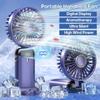 5000/8000mAh Portable Fan with Smart LED Digital Display 5 Speed Adjustable USB Rechargeable Mini Handheld Neck Fan