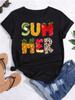 Maycaur Nieuwe Zomer Grappige Watermeloen Fruit Print Dames T-shirt Harajuku Witte T-shirts Cartoon Casual Dames Tops Vrouwelijke Kleding
