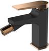 Rubinetto Bidet Autoportante Nero Mezzanotte/Oro + Tappo Click-Clack
