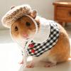Yousheng 1 Set Hamster Clothes Knitted Hat with Adjustable Strap Crochet Top Hamster Guinea Pig Small Animals Costume Accessories Pet