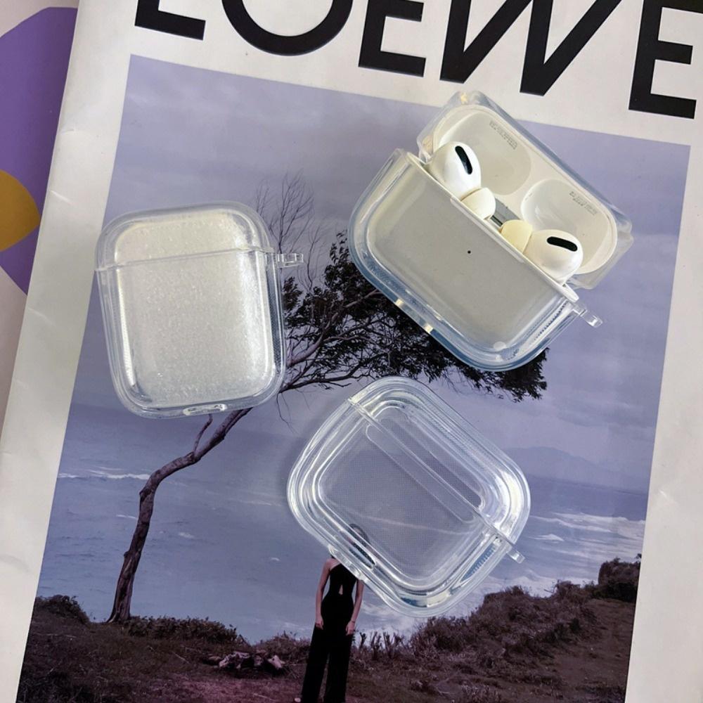 INS Transparent Earphone Case for AirPods 3 Pro Soft TPU Protective Cover for AirPods 2 Anti-drop Case