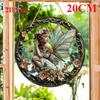 2D flache Elfen-Feen-Dekoration Fensterfänger eignet sich für Heimdekoration, Hof, Zimmer, Bar-Szenendekoration, Weihnachtsgeschenke, Hausanhänger