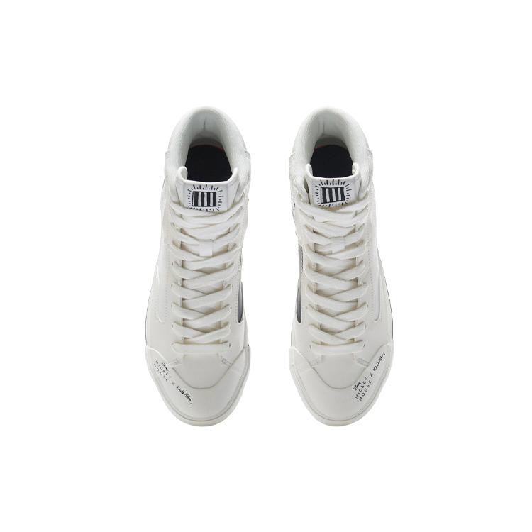 Disney X Li Ning Disney Breathable, Lightweight, Slip Resistant High Top Skateboard Shoes Women's White Black AECR062-4