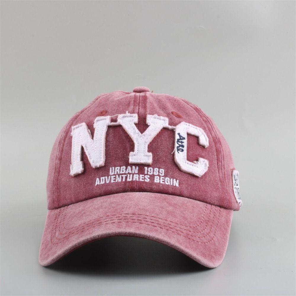 NEW YORK NYC Embroidery Baseball Cap Washed Snapback Baseball Cap  For Man Women Outdoor Sports