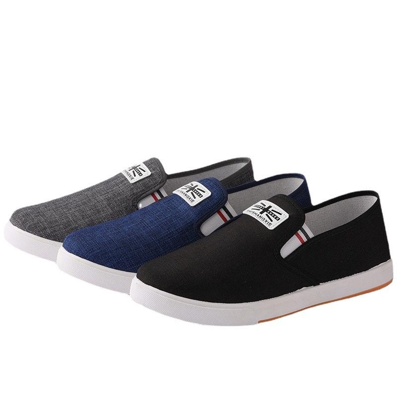 Old Beijing Cloth Shoes Men's Beef Tendon Sole Cloth Shoes Low-top Board Shoes Flat Heel One Pedal Breathable Casual Denim Single Shoes