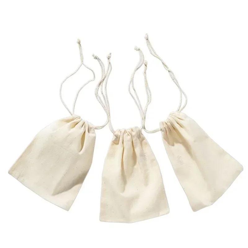 12 Pcs Color Gift Bags Pouch Drawstring Packaging Favor Cloth Sack Jewelry Storage Accessories Household Simple