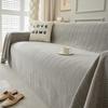 Simple Solid Color Herringbone Pattern Widened Sofa Towel Cover Cloth Sofa Cushion Four Seasons Universal Full Covered Tailstock Sofa Cover