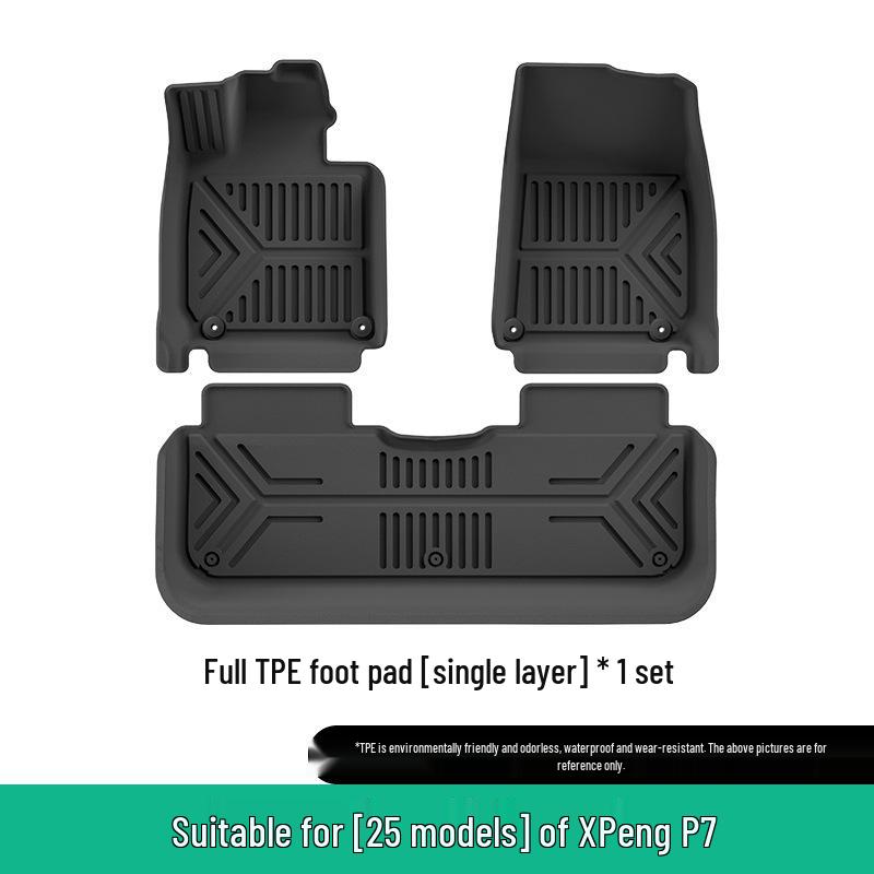 Compatible TPE Floor Mats, Seat Back Mats, and Trunk Mats for Xiaopeng P7/P7i/P7+ (Models 23-26)