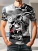Men'S Polyester T-Shirt with Cool Motorcycle Racer Print, Breathable Short Sleeve Tee for Speed Enthusiasts, Casual Streetwear for Daily Wear,
