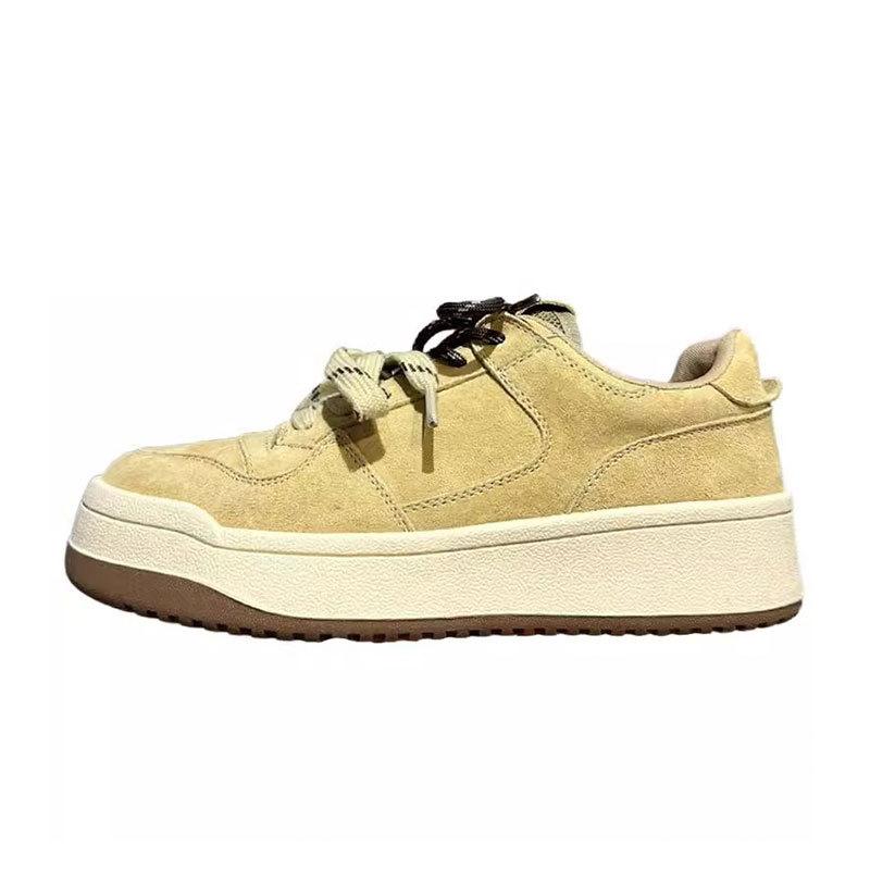 Little White Shoes Versatile Fashion Casual Sports Shoes 2025 Spring New Heightening Retro Dexun Thick Baseplate Shoes Women