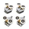 Set of 4 Curved Shower Door Rollers 23/25mm Top and Bottom Shower Glass Door Wheel Quiet Shower Door Pulley Replacement