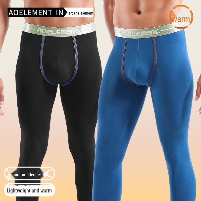Slim Fit-Leggings mit mittlerer Taille für Herren: Dünne Neun-Punkt-Herbst-/Winterhose aus Baumwolle