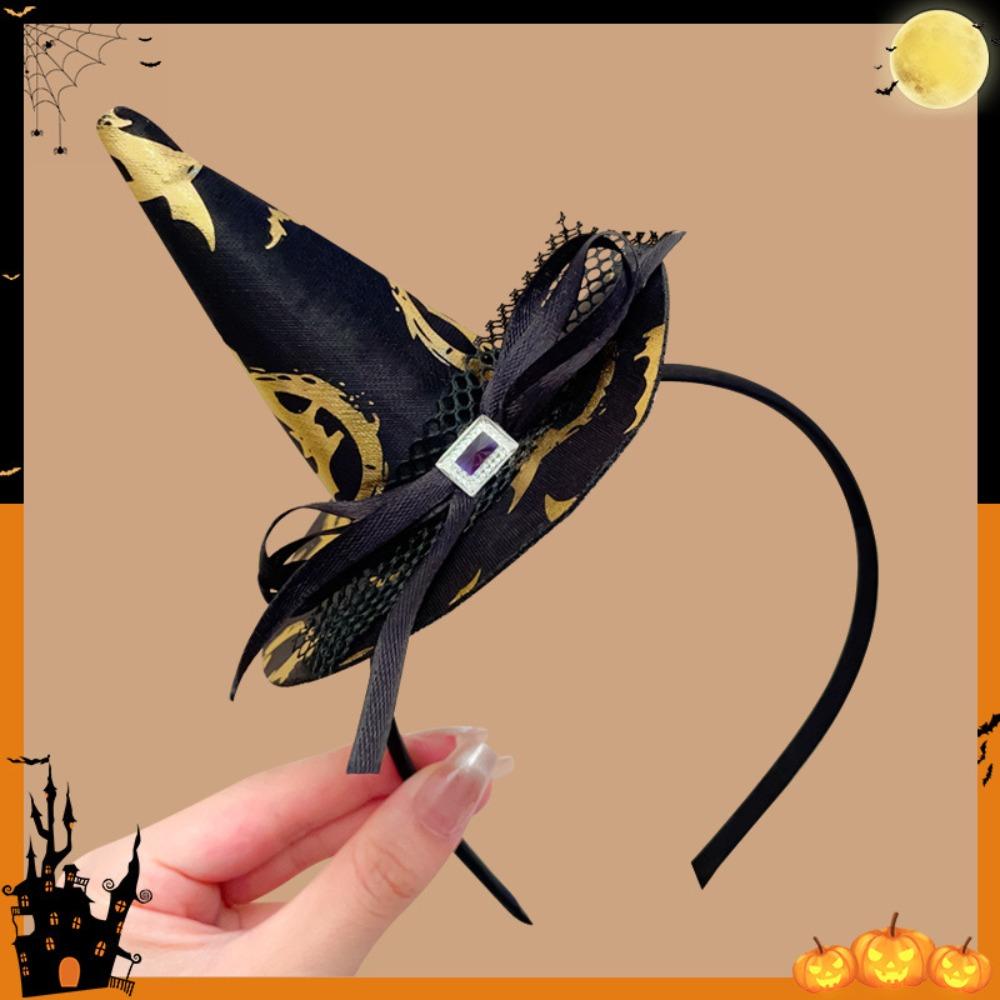 Pumpkin Halloween Party Hair Band Ghost Cone Hat Hair Hoop Cute Halloween Witch Hat Headband Girl
