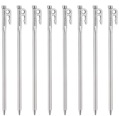 Camping Moon R-30 Tent Pegs Stainless Steel 420J Martensitic Hardened 300mm 8-Piece Set