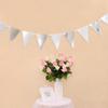 Gold Sliver Flag Banner Garland DIY Glitter Bunting Paper Birthday Banner for Home Event Party Wedding Decoration Party Supplies.