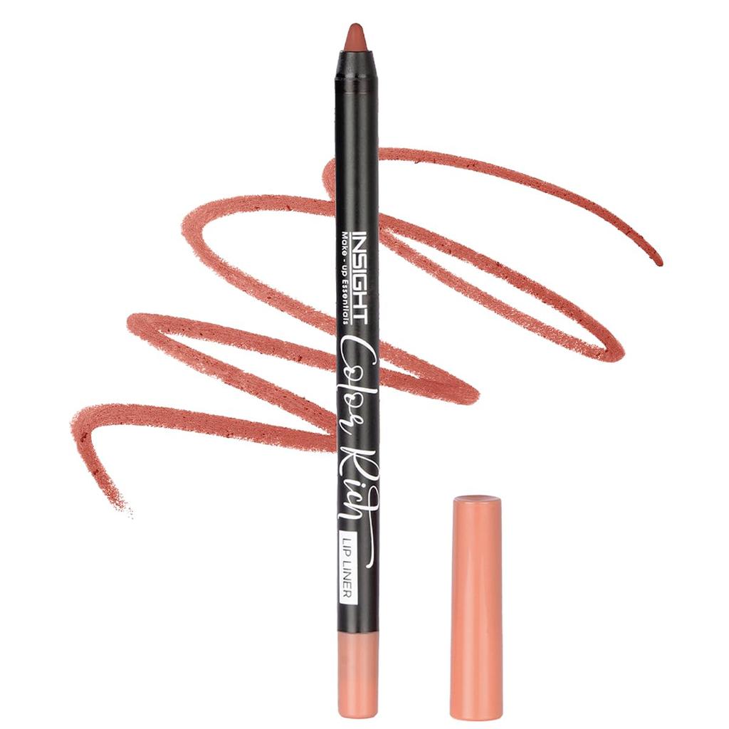 INSIGHT Color Rich Lip Liner| Intense Pigment| Enriched with Jojoba Oil & Vitamin E| Defines, Shapes & Nourishes Lips | Long-Lasting |Unclad Nude -
