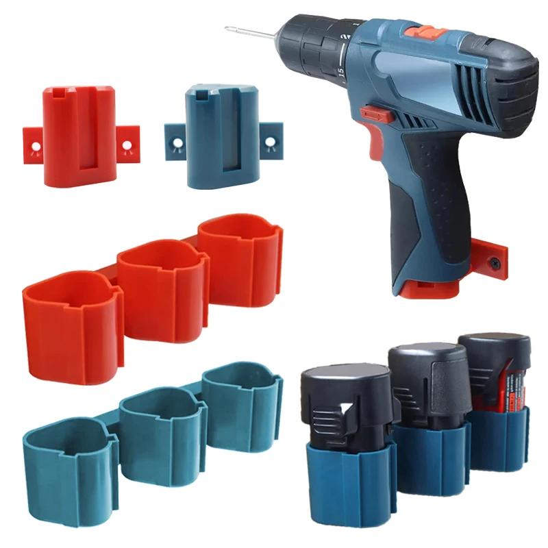 Nástěnný držák baterií a nářadí se šrouby pro baterie a nářadí Makita/Milwaukee/Bosch 10,8V 12V