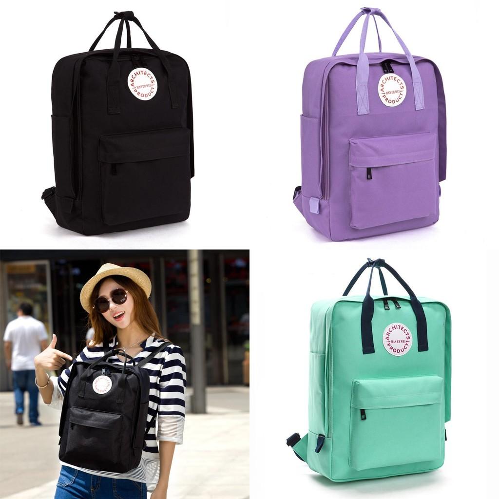 Man Er Wei Letter Print Oxford Material Travel Backpack With Multiple Compartments For Men And Women