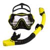 Diving Masks Large Frame Diving Goggles Breathing Tube Snorkeling Tempered Glass Liquid Silicone Face Mirror Water Sports