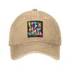 Let's Glow Crazy Neon Party Licht Rave Gewassen Denim Pet Casual Baseballpetten Verstelbare Pet Zomer Unisex Baseballpetten