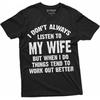 Listen To My Wife Funny Shirt Husband Tee Shirt Mens Funny Marriage Tee Shirt Birthday Gift Ideas for Man