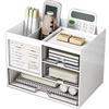 Xawslife Frosted Clear PP Desktop Organizer for Cables, Stationery, Remotes and Cosmetics