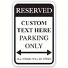 Customizable Black Aluminum Reserved Parking Sign Durable Weatherproof Ideal for Home Decor