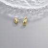 Simple Pea Shaped Alloy Silver Gold Color Drop Earrings For Women Korean Fashion Jewelry Party Girls Unusual Accessory
