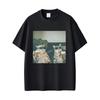 Coole Katze trinkt Bier Lustiges Meme T-Shirt Damen Lässig Vintage Kurzarm T-Shirt Damen Mode Rundhals T-Shirts