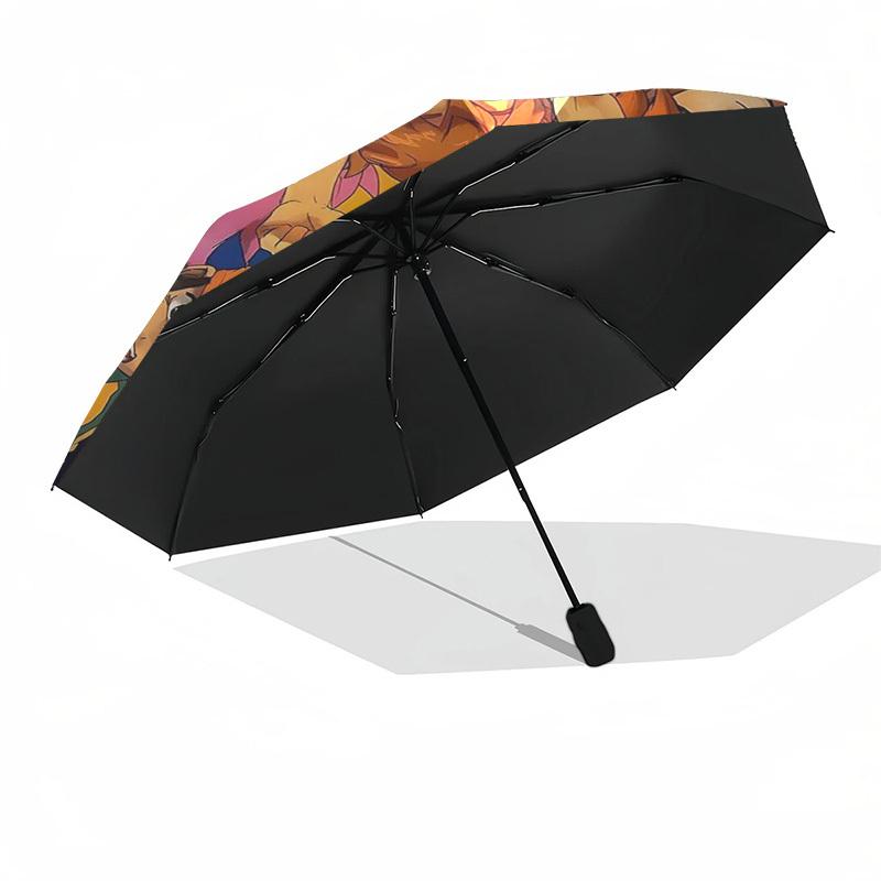 1pc Automagic Open Close Outdoor Umbrella with 3-Fold Design, Featuring Anime Characters: Suitable for Fans, Travelers, Daily Use, and Perfect As