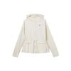 Solid Color Print Logo Hooded Long Sleeve Jacket Women Jackets White FN3670-020