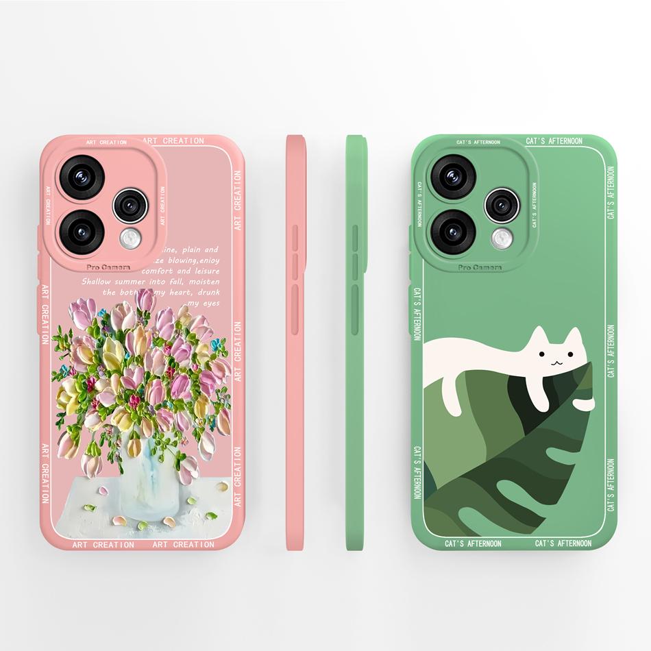 Case For Oppo Reno 15 Pro Mini 15C 15F Cute Panda Liquid Silicone High Quality Phone Back Cover For Oppo Reno15 Couple Funda