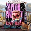 Gepersonaliseerde Flanellen Plaid, Taylor Swift Custom Bedrukte Naam, Gezellige Pluche Deken Voor Thuisgebruik