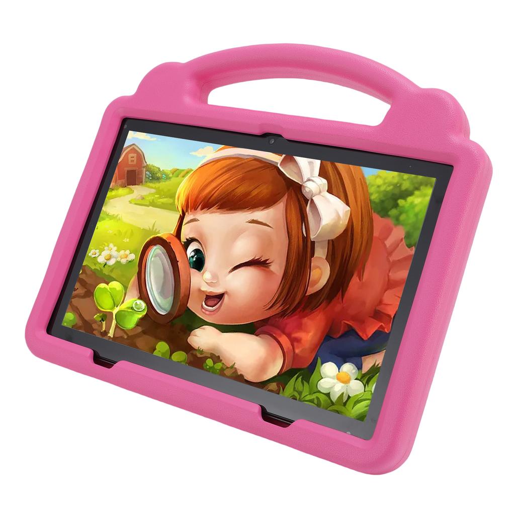 Kindertablet 10,1 inch 5G WiFi WiFi6 64GB Dubbele Camera Peuter Leer- en Entertainmenttablet voor Android 14 Roseate EU