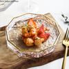 Glass Decagonal Plate Transparent Phnom Penh Fruit Salad Bowl Home Tableware Dishes Plates Ten Horns Decoration Dessert Plate