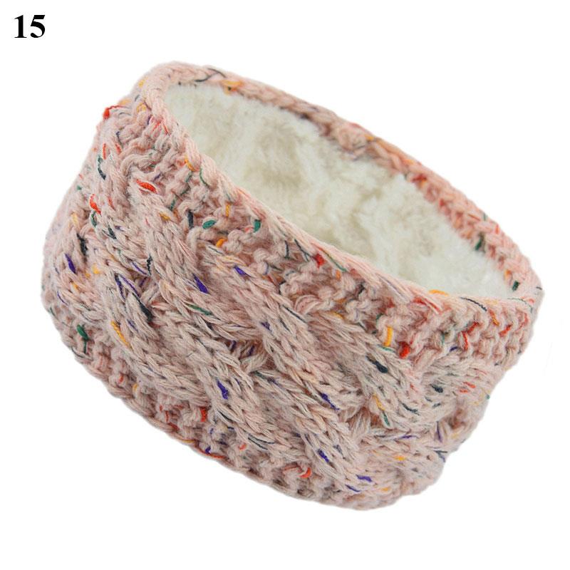 Heiße Winter Gestrickte Stirnbänder Warme Wollene Strick Ohrenwärmer Plüsch Dicke Wollstrick Sportstirnbänder Kältefeste Kopfbedeckung