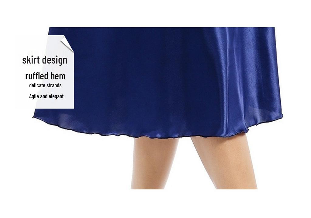 Plus Size Satin Deep V-Neck Spaghetti Strap Nightgown