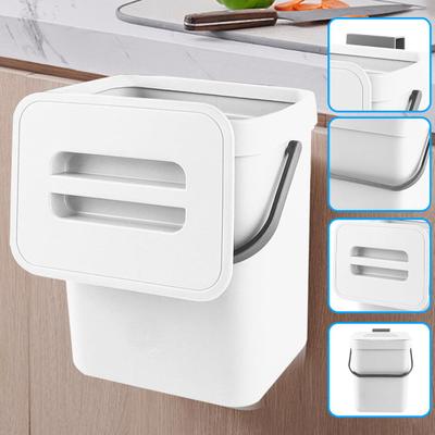 Kitchen Trash Can Hanging Organic Waste Bin Large Capacity Compact Design Bathroom