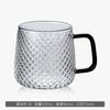 Hammer Grain Glass Cups for Men with Handles Home Drinking Cup Set Mugs High Temperature Resistant Tea Cups Coffee Mug