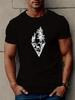 Geometric Print TShirt 100 Cotton ONeck Short Sleeve Summer Casual Mens Tshirt Streetwear