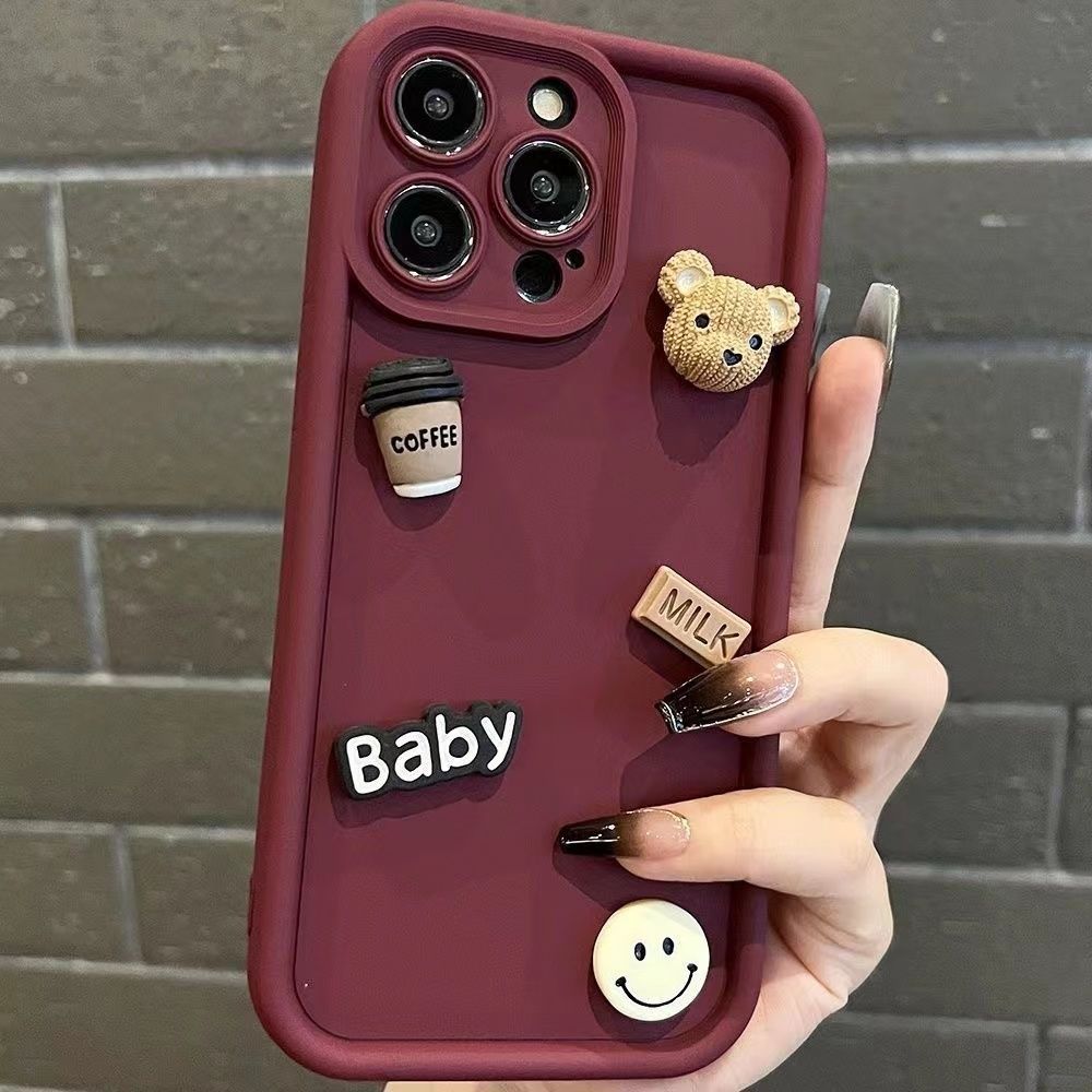 A78 a58 4G Custodia in silicone con orso 3D con cartone animato carino per OPPO Realme C53 C55 C30 C21 C21Y Custodia antiurto Realme C20 C25 C15 C11 C51