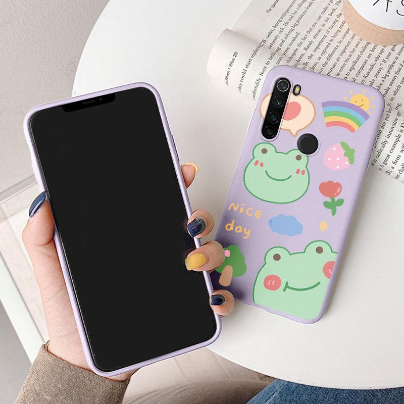 For Redmi Note 8 Pro 8T Back Cover Protective Case Soft Silicone Cute Cartoon Cat Frog Funda Phone Case For Xiaomi Redmi Note 8