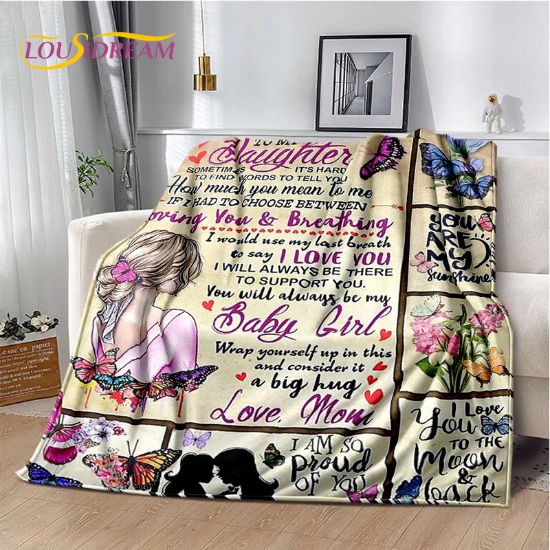 29 Estilos Nueva Manta de Regalo Para Mi Hijo Hija Nieta Carta Manta Suave para Hogar Dormitorio Cama Sofá Cubierta de Picnic