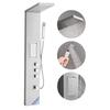 Shower Panel Tower System with Rainfall Shower Head, 53 In Brushed Stainless Steel Shower Column, 3-Function Faucet