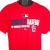 St Louis Cardinals 100% Cotton T-shirt Mens Tees Top Mens Size Large Red MLB Baseball Majestic