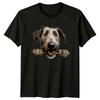 Perro Lobo Irlandés Amante de Perros Mascota Peek A Boo Gráfico Novedad Camiseta Unisex