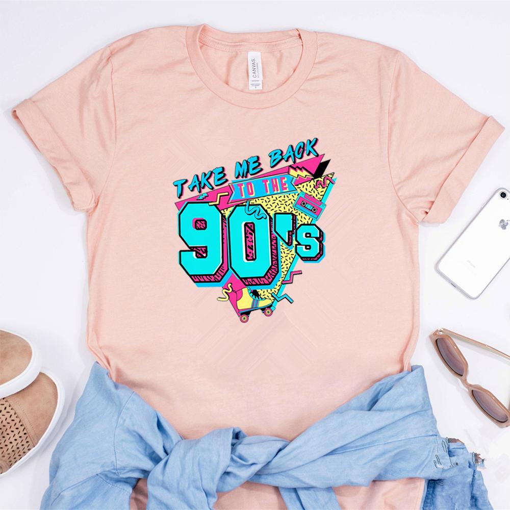 Take Me Back To The 90s Shirt Retro Old Funny Day Shirts 1990 Y2k Aesthetic Clothes Old But Gold Days Tees Women Kawaii Tops