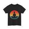 Retro Sunset Yoga Lotus T Shirt Unisex Silhouette